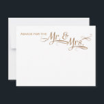 Wedding Advice for the Mr and Mrs gold font Card<br><div class="desc">Wedding Advice for the Mr and Mrs gold font</div>