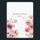 Wedding Advice Peach Fuzz Watercolor Flowers  Card<br><div class="desc">Funny comment,  advice cards for your wedding guests. Beautiful,  watercolor peachy pink flowers on a white background. Personalise text to any silly,  fun questions or comments you want.</div>