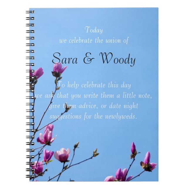 Wedding Advice Spiral Notebook (Front)