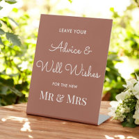 Wedding Advice Terracotta Brown Well Wishes