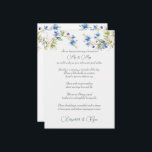 Wedding Advice Well Wishes Blue Watercolor<br><div class="desc">Wedding advice and well wishes cards for your guests decorated with lovely blue wildflowers.  What a great way to remember your special day.</div>