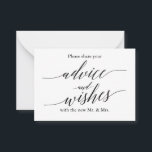 Wedding Advice & Well Wishes Card<br><div class="desc">Cute advice cards with an unlined back for guests to write and sign on</div>