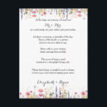 Wedding Advice Wishes Love and Life Advice Card<br><div class="desc">Pretty wedding cards for your guests to add their advice and well wishes. What a cute way to remember your special day. Lovely Spring watercolor flowers in pink,  orange,  purple,  yellow and blue.</div>