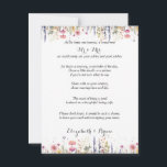 Wedding Advice Wishes Love and Life Advice Card<br><div class="desc">Pretty wedding cards for your guests to add their advice and well wishes. What a cute way to remember your special day. Lovely Spring watercolor flowers in pink,  orange,  purple,  yellow and blue.</div>