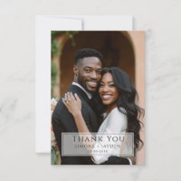 Wedding African American 2 Photo Thank You