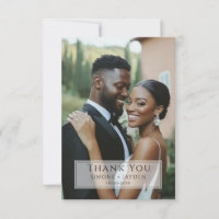Wedding African American Photo Thank You