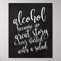 Wedding Alcohol 8x10 Chalkboard Sign