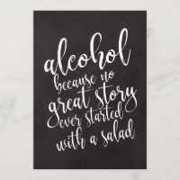 Wedding Alcohol Bar Affordable Chalkboard Sign