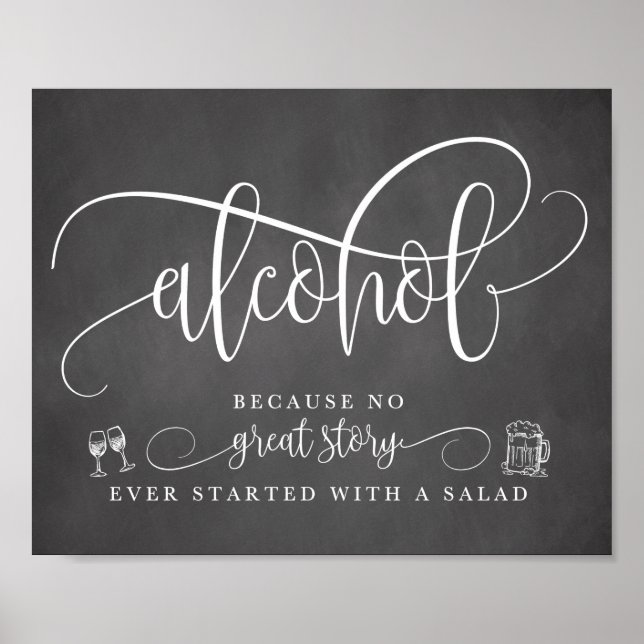 Wedding Alcohol Bar Sign (Front)