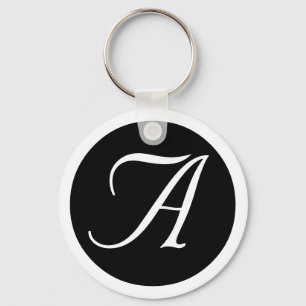 Wedding, All Occasion Monogram Black Key Chain