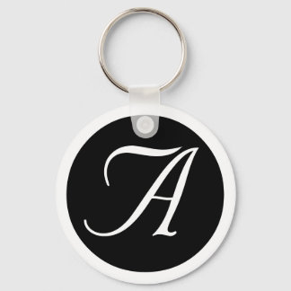 Wedding, All Occasion Monogram Black Key Chain