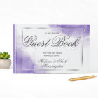 Wedding |  Amethyst Purple Script Silver