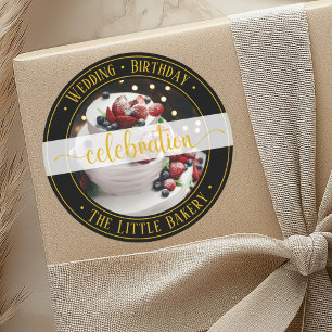 Wedding and Birthday cake promotion Classic Round Sticker