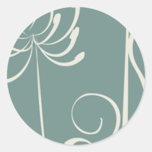 Wedding And Event Invitation Floral Sketch Classic Round Sticker