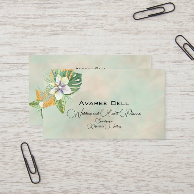 Wedding and Event Planner Business Card (Front/Back In Situ)