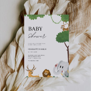 Wedding Animals Baby Shower  Invitation
