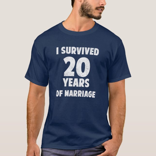 Wedding Anniversary 20th Gift 20 Years Marriage T- T-Shirt (Front)