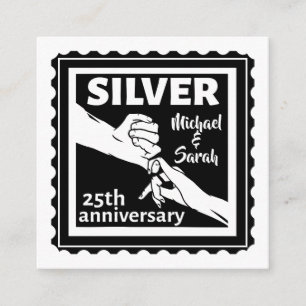 Wedding anniversary 25 years silver enclosure card