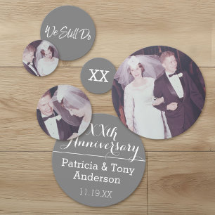 Wedding Anniversary - 3 Photos - 25th silver grey Confetti