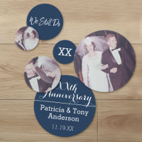 Wedding Anniversary - 3 Photos - Navy Blue