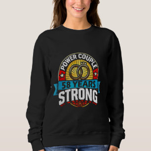 Wedding Anniversary 58 Years Matching Power Couple Sweatshirt