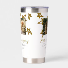 Wedding Anniversary add name year image gold stars