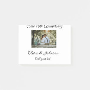 Wedding Anniversary add name year image text coule Post-it Notes
