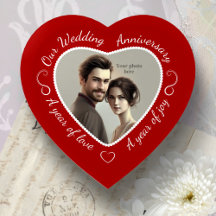 Wedding Anniversary - Any Year: Custom Heart Photo