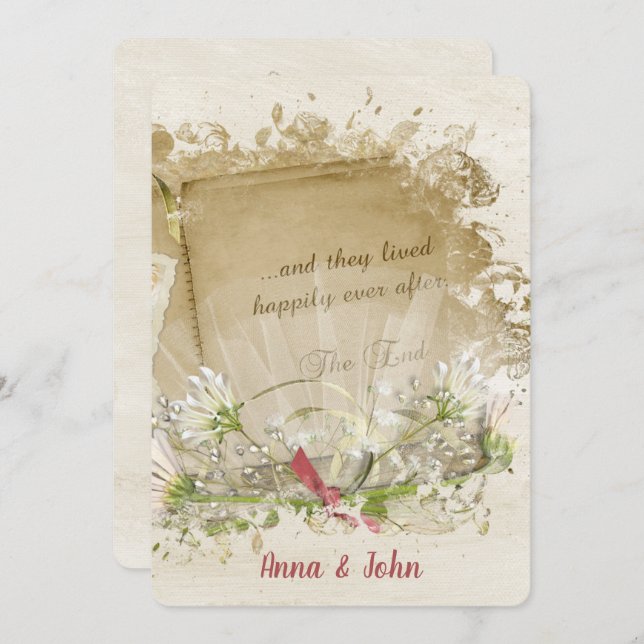 Wedding Anniversary Book Invitation (Front/Back)
