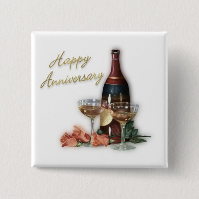 Wedding Anniversary Button (Front)