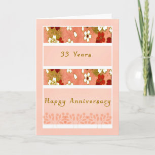 Wedding Anniversary Card 33rd Year