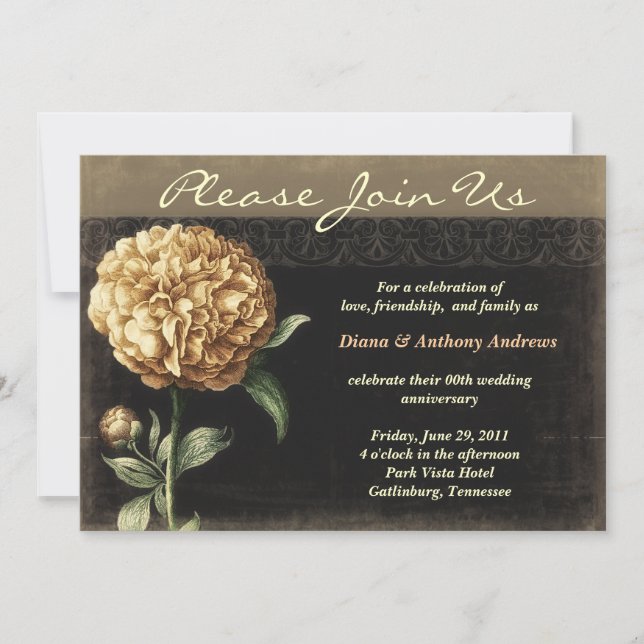 wedding anniversary celebration invitations (Front)