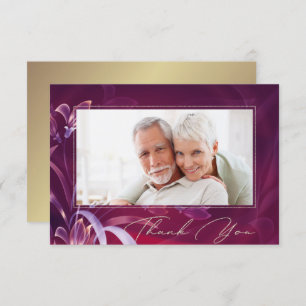 Wedding Anniversary Custom Photo  Thank You Card