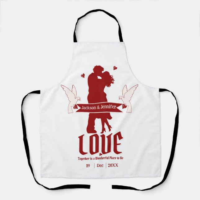 Wedding Anniversary Customizable  Apron (Front)