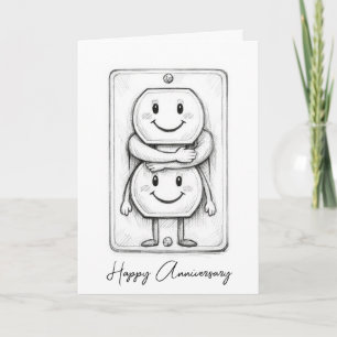 Wedding Anniversary Electrical Socket  Card