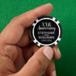 Wedding Anniversary Favour - Bride Groom Names Poker Chips<br><div class="desc">A simple template with a colour background and a place to add your own text. This design is black and white, but you can change the colours in the advanced design area. Add the year of the anniversary - 50th, 40th, 25th, 10th. Perfect gift for parents or grandparents. A keepsake...</div>