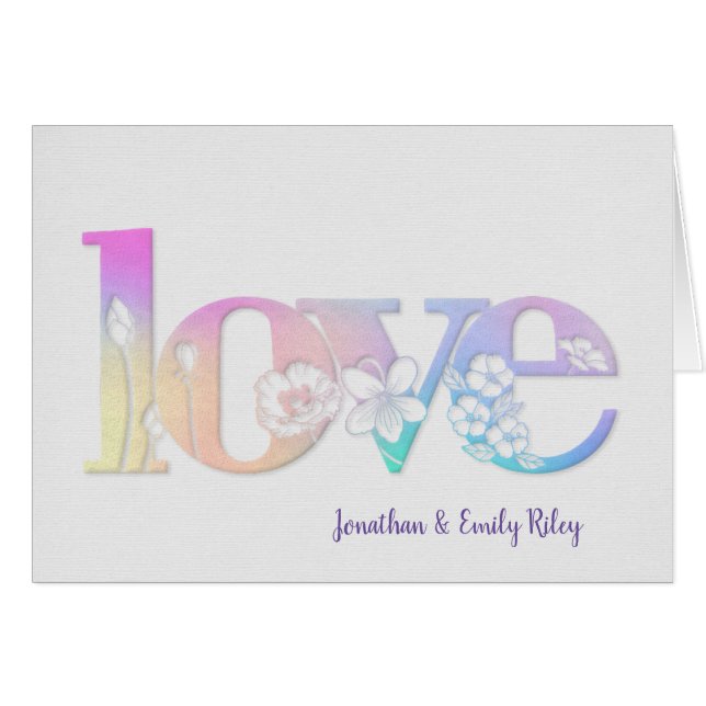 Wedding Anniversary Floral Love  (Front Horizontal)