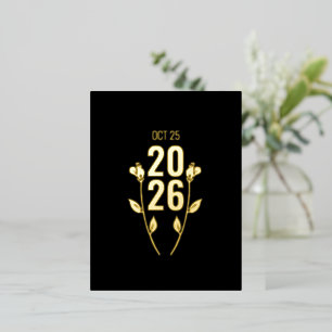 Wedding Anniversary Foil Invitation Postcard