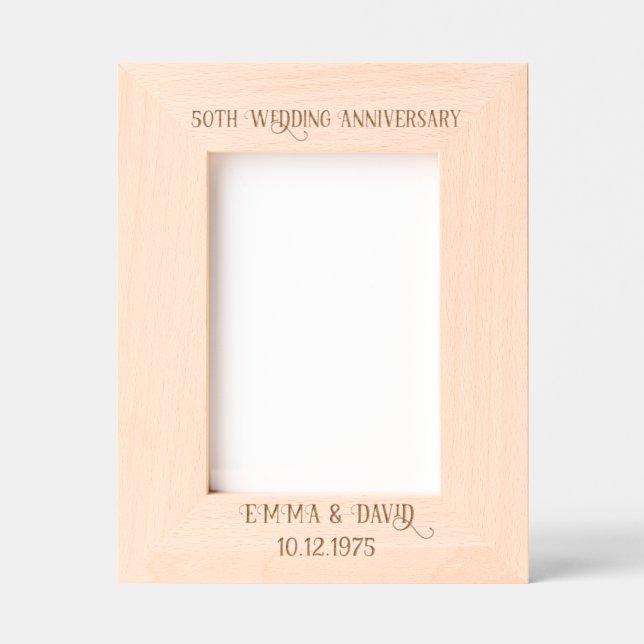  wedding Anniversary for Couple Mum Dad Parents Etched Frames (Front)