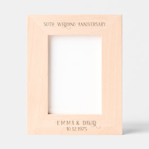 Wedding Anniversary for Couple Mum Dad Parents Etched Frames