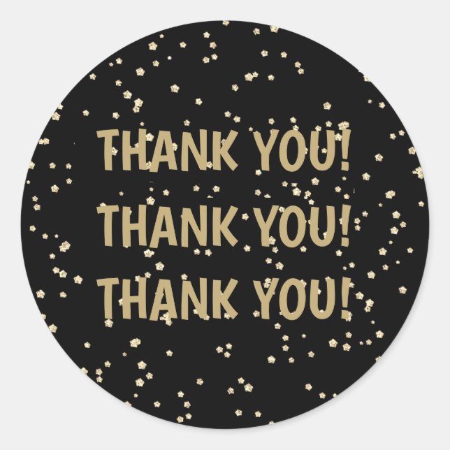 Wedding Anniversary Gold Glitter Classic Round Sticker (Front)