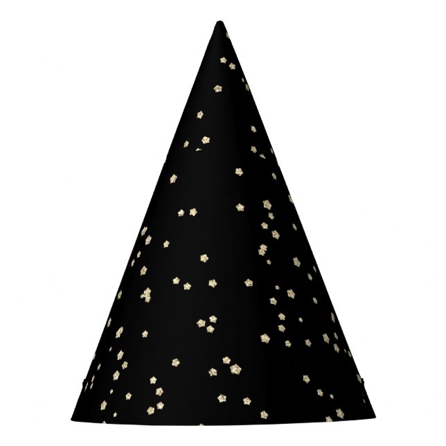 Wedding Anniversary Gold Glitter Party Hat (Front)