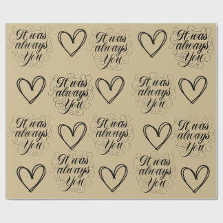 Wedding Anniversary Gold Theme Wrapping Paper