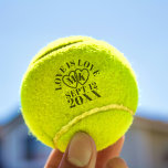 Wedding Anniversary Heart Monogram Tennis Balls<br><div class="desc">Add your initials to the hearts,  your special wedding date and play tennis with your beloved. Love is love!</div>