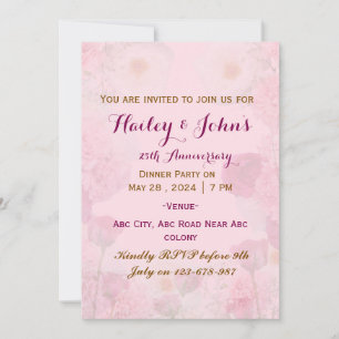 Wedding Anniversary Invitation