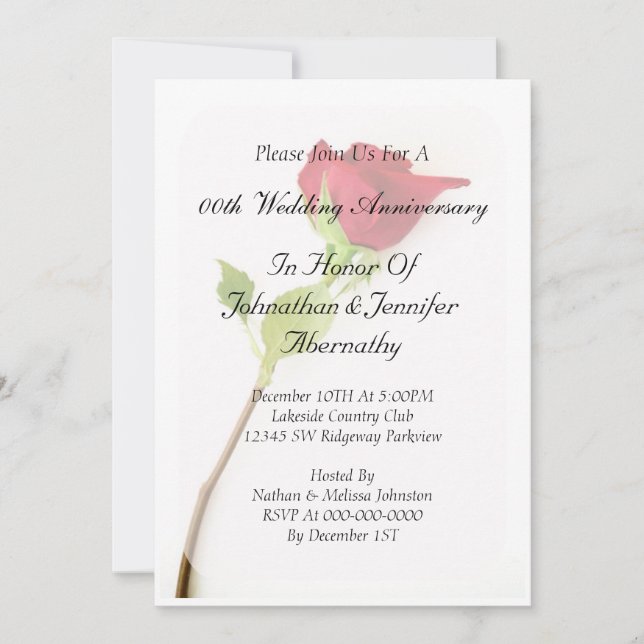 Wedding Anniversary Invitation (Front)