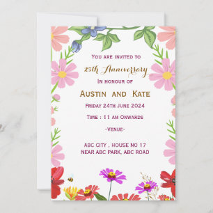 Wedding Anniversary Invitation 