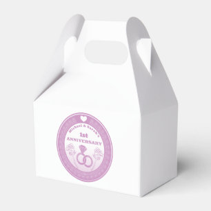 Wedding anniversary Lace look change the year Favour Box