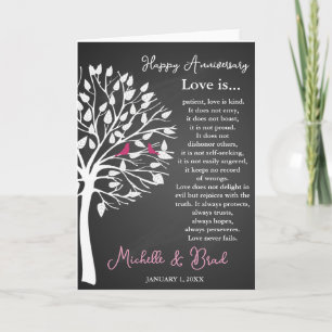 Wedding anniversary Love is....card  wedding gift Card