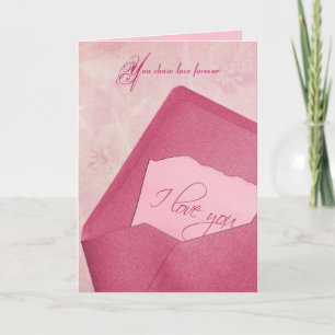 wedding anniversary love note in envelope holiday card